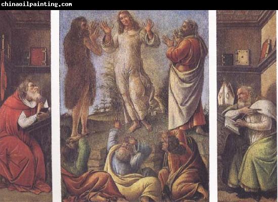 Sandro Botticelli Transfiguration,with St Jerome(at left) and St Augustine(at right)