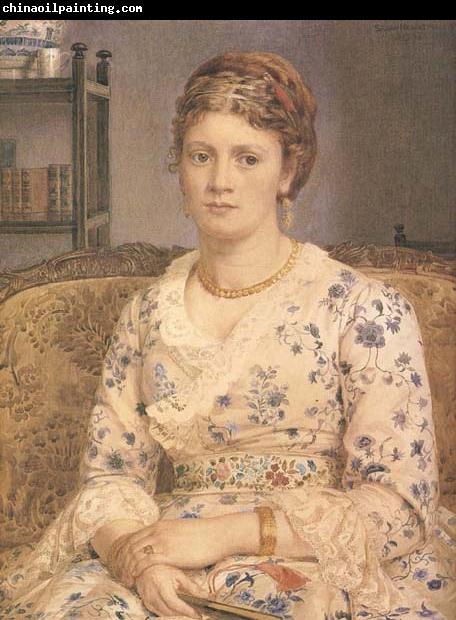 Sir Edward john Poynter,Bart.PRA,RWS Portrait of Mrs j.p.Heselitine (mk46)