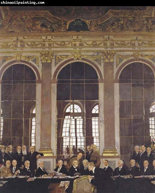 Sir William Orpen The Signing of Peace in the Hall of Mirrors,Versailles