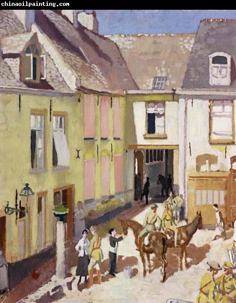 Sir William Orpen The Courtyard,Hotel Sauvage,Cassel,Nord