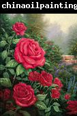 unknow artist Red Roses in Garden