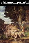 unknow artist Sheep and Sheepherder