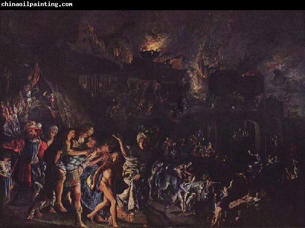 Adam Elsheimer The burning of Troy