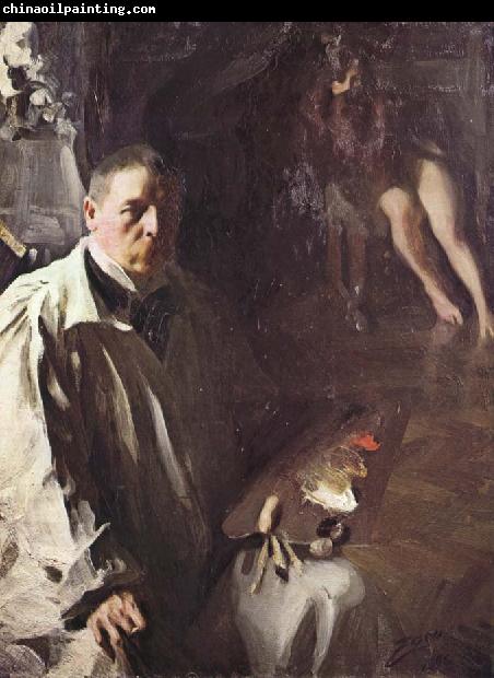 Anders Zorn jag och rodharig modell