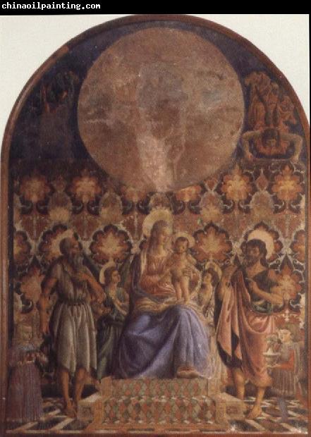 Andrea del Castagno Embrace the Son of the Virgin with Angels