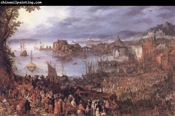 BRUEGHEL, Jan the Elder The Large Fishmarket