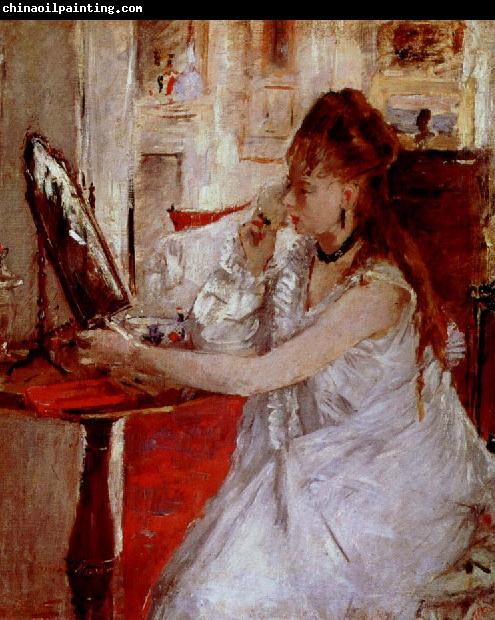 Berthe Morisot ung kvinna med pudervippa