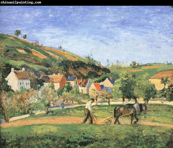 Camille Pissarro Men farming