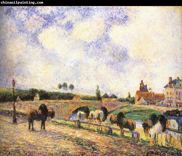 Camille Pissarro Pang plans Schwarz bridge