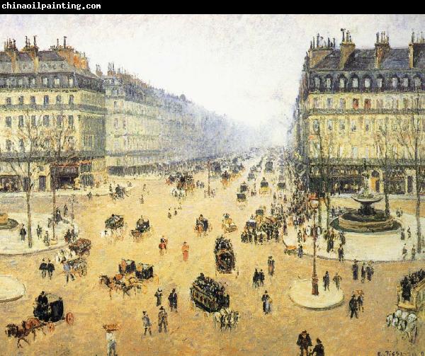 Camille Pissarro Mist of the French Theater Square