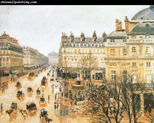 Camille Pissarro Theater Square, the French rain