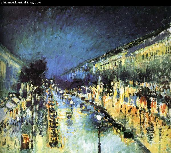 Camille Pissarro Montmartre Street Night