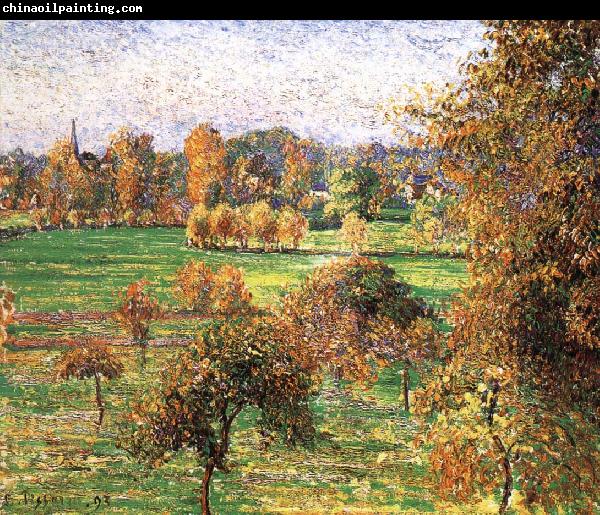 Camille Pissarro Autumn morning, a large walnut