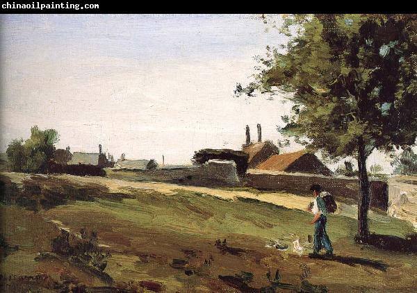 Camille Pissarro Entering the village