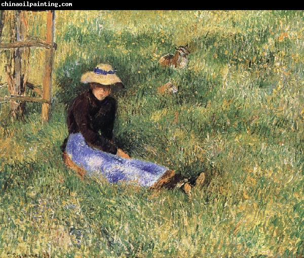 Camille Pissarro Woman and goats