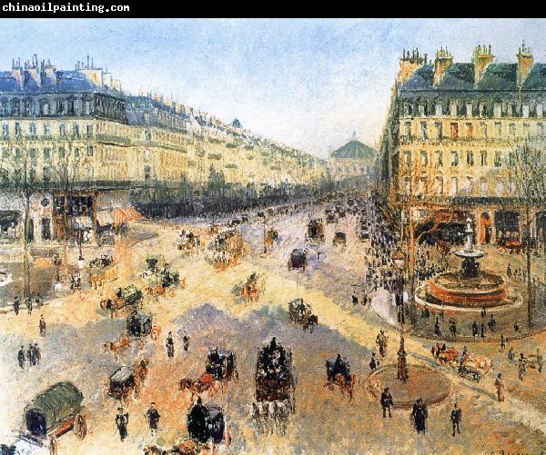 Camille Pissarro Theater Square, the French winter morning