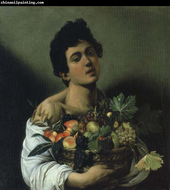 Caravaggio ung man med fruktkorg