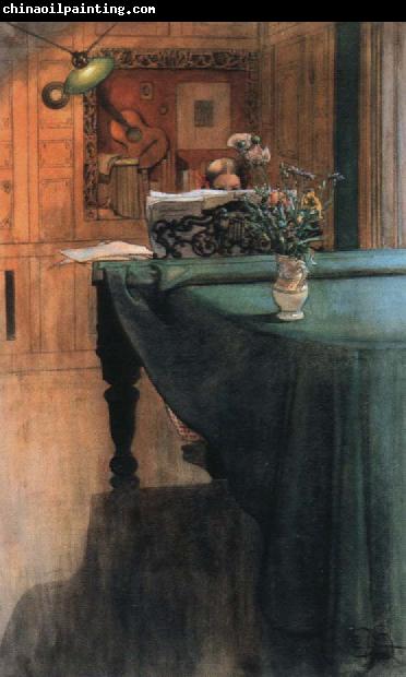 Carl Larsson brita at the piano