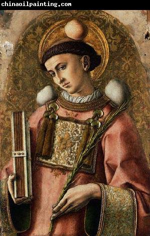 Carlo Crivelli Crivelli 1476 painting of Saint Stephen