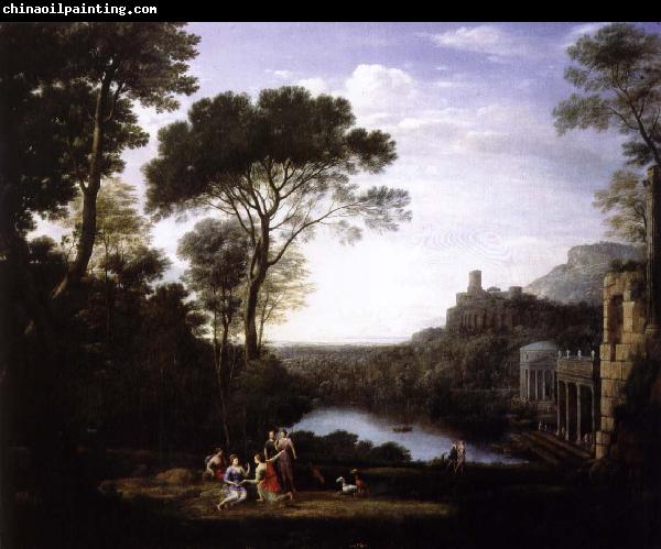 Claude Lorrain lenbskap med nymfen egeria