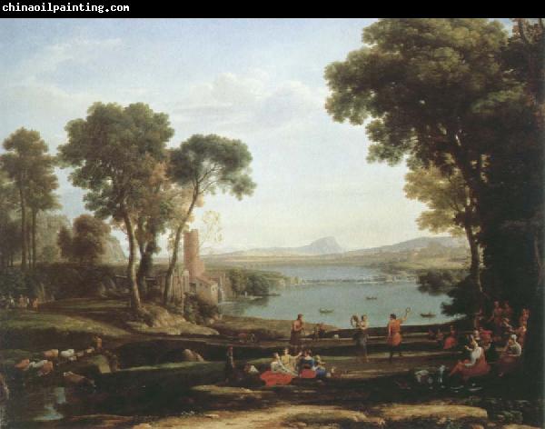 Claude Lorrain landscape with the marriage of lsaac and rebecca