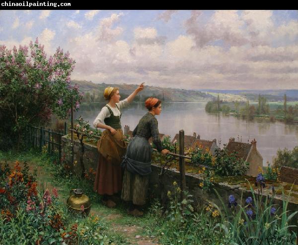 Daniel Ridgeway Knight Sur la Terrasse or Maria and Madeleine