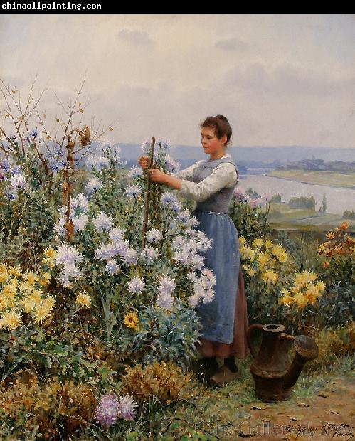 Daniel Ridgeway Knight Chrysanthemums