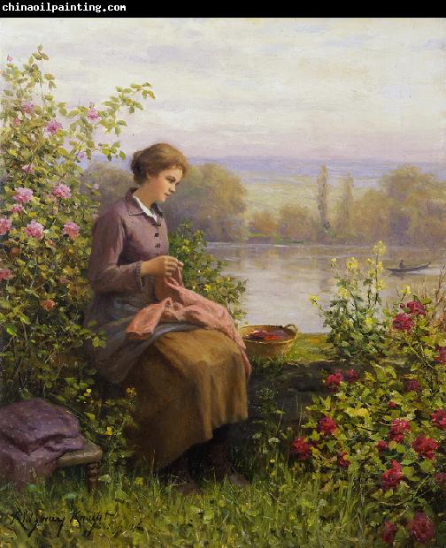 Daniel Ridgeway Knight The Village Seamstress