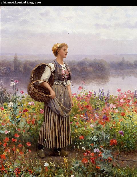 Daniel Ridgeway Knight The flower girl