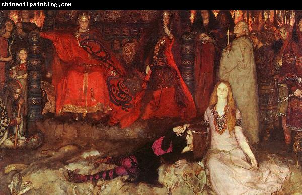 Edwin Austin Abbey The play scene in Hamlet