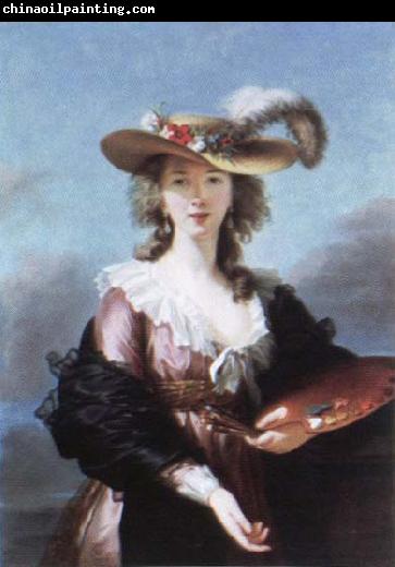 Elisabeth Louise Viegg-Le Brun self portrait in a straw hat