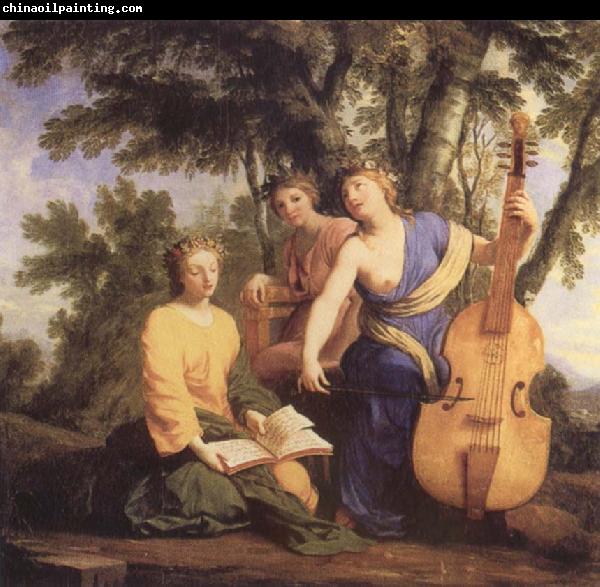 Eustache Le Sueur Melpomene Erato and Polyhmia