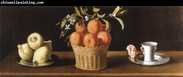 Francisco de Zurbaran still life with lemons,oranges and a rose