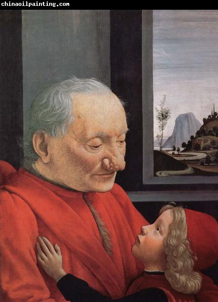 GHIRLANDAIO, Domenico An old man with a boy's portrait