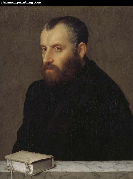 Giovanni Battista Moroni Has the book Portrait of a gentleman