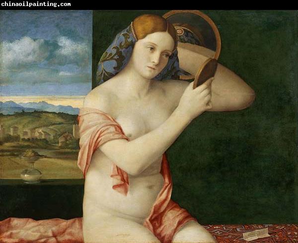 Giovanni Bellini Naked Young Woman in Front of the Mirror