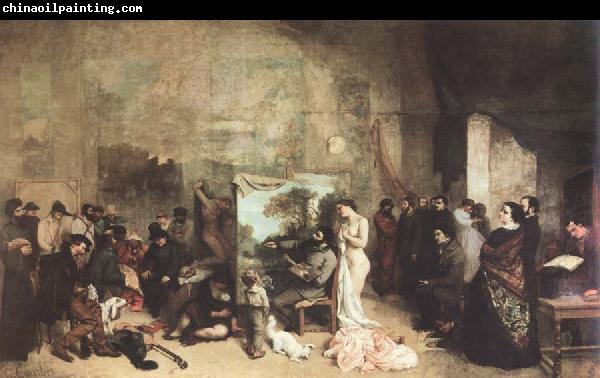 Gustave Courbet the studio of the painter,a real allegory