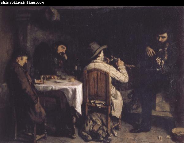 Gustave Courbet After Dinner at Ornans