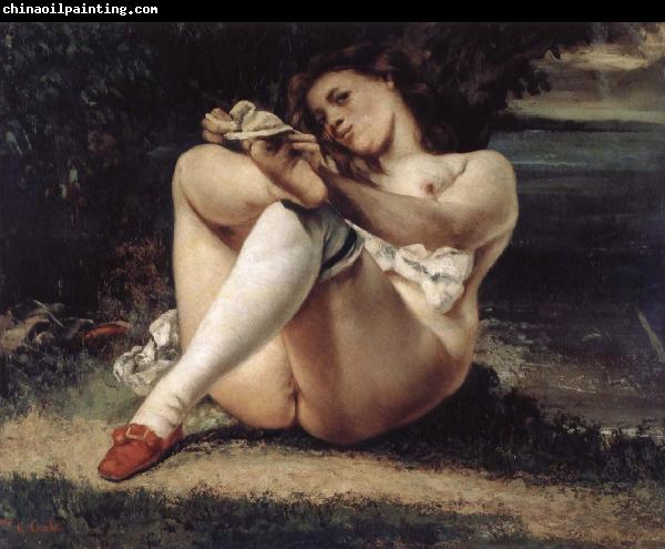 Gustave Courbet Woman with White Stockings