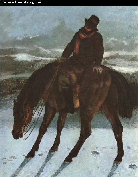 Gustave Courbet Hunter on the horse back