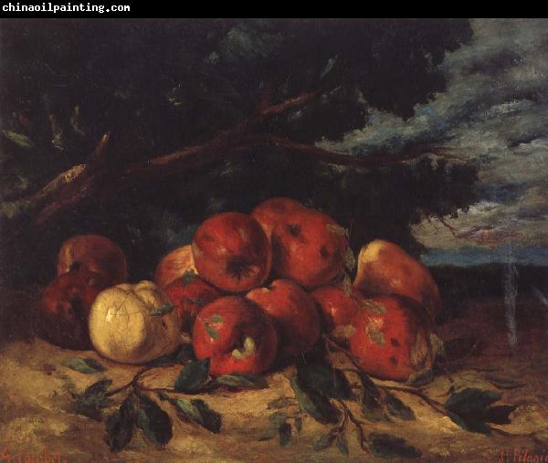 Gustave Courbet Red apples at the Foot of a Tree