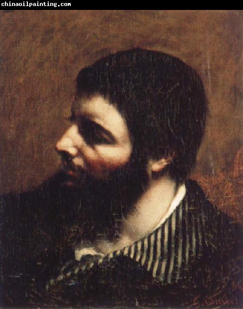 Gustave Courbet Self-Portrait with Striped Collar