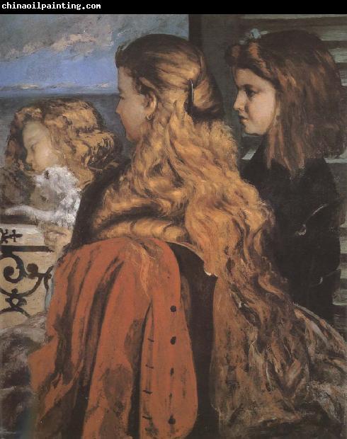 Gustave Courbet Three girl