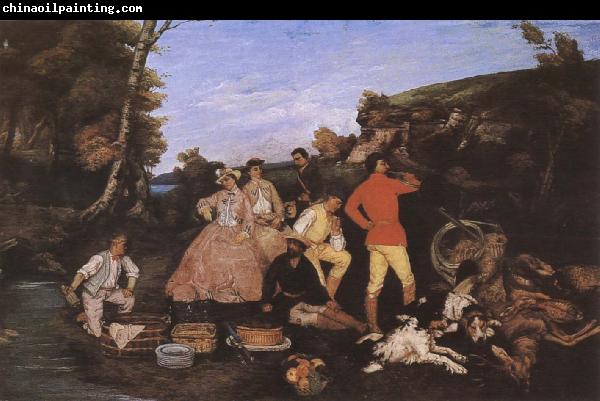 Gustave Courbet Hunter-s picnic