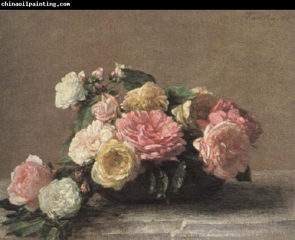 Henri Fantin-Latour roses in a dish