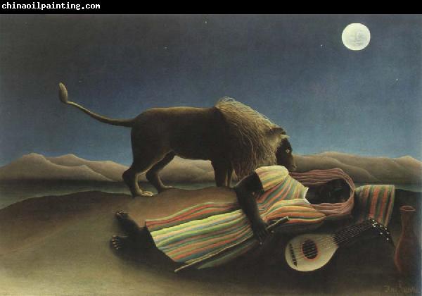 Henri Rousseau the sleeping gypsy