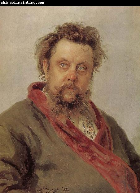 Ilia Efimovich Repin Mussorgsky portrait