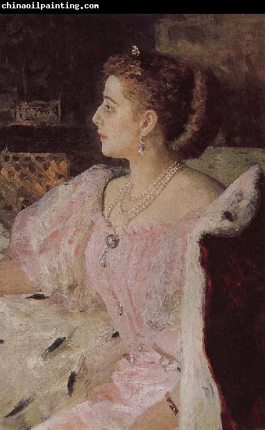 Ilia Efimovich Repin Card Lavina portrait