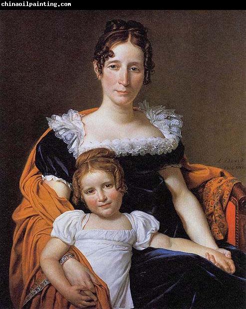 Jacques-Louis David The Comtesse Vilain XIIII and Her Daughter