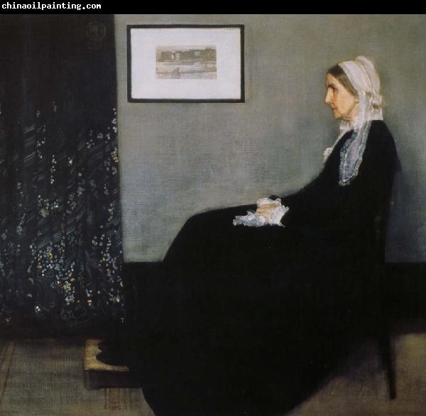 James Abbott Mcneill Whistler arrangemang i gratt och svart nr 1 konstnarens moder